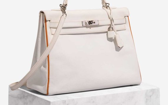 Hermès Kelly 35 Epsom Toffee / White Front | Verkaufen Sie Ihre Designer-Tasche