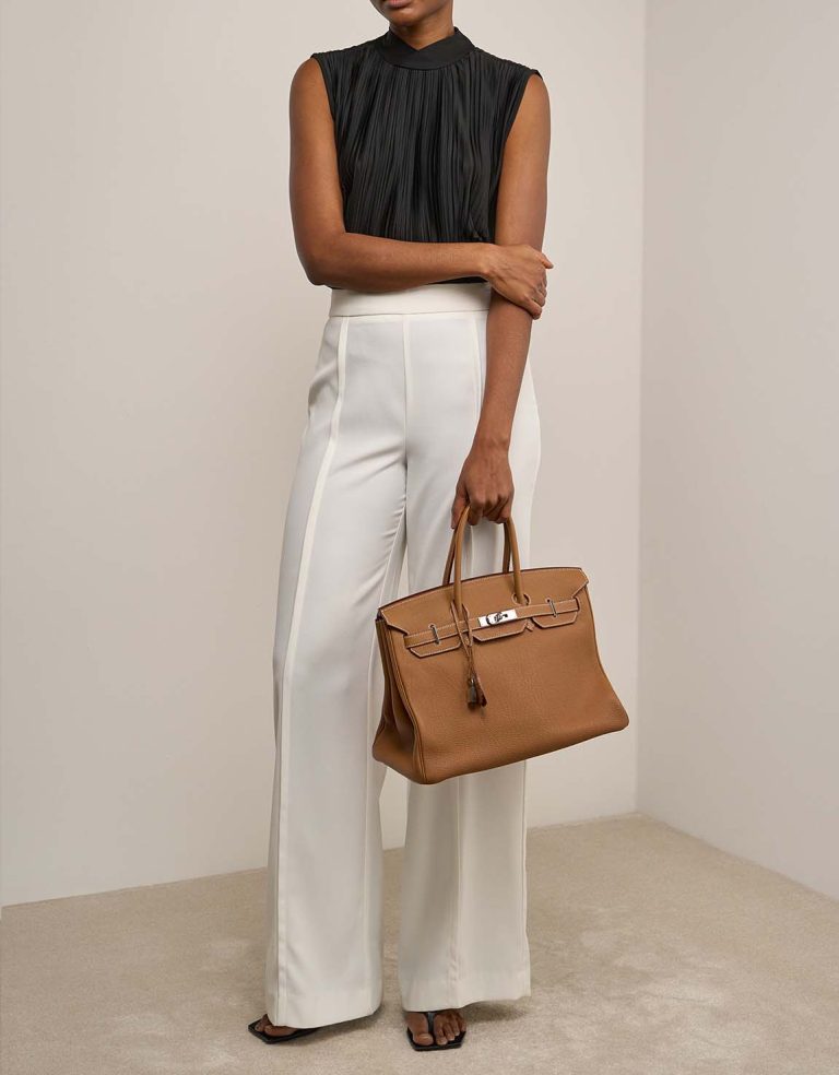 Hermès Birkin 35 Togo Gold Front | Vendez votre sac de créateur