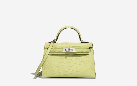 Hermès Kelly Mini Matte Alligator Jaune Bourgeon Front | Vendre votre sac de créateur