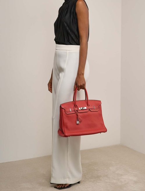 Hermès Birkin 35 Clémence Sanguine sur Model | Vendre son sac de créateur