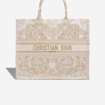 Dior Book Tote Large Canvas Cream / Gold Front | Sell your designer bag