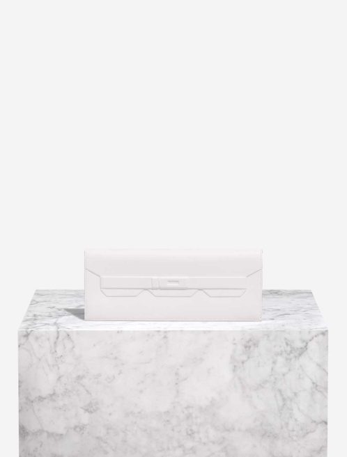 Hermès Birkin Shadow Cut Clutch Swift New White Front | Verkaufen Sie Ihre Designer-Tasche
