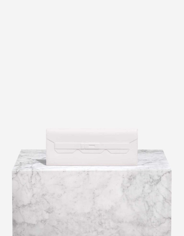 Hermès Birkin Shadow Cut Clutch Swift New White Front | Verkaufen Sie Ihre Designer-Tasche