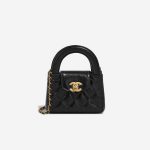 Chanel Kelly Micro Aged Kalbsleder Schwarze Front | Verkaufen Sie Ihre Designertasche