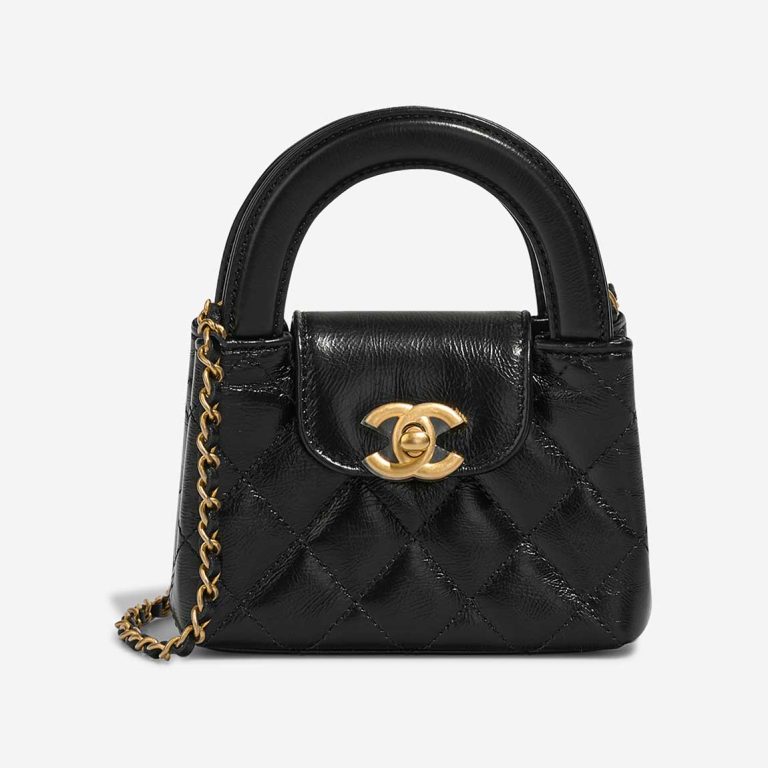 Chanel Kelly Micro Aged Calf Black Front | Sell your designer bag