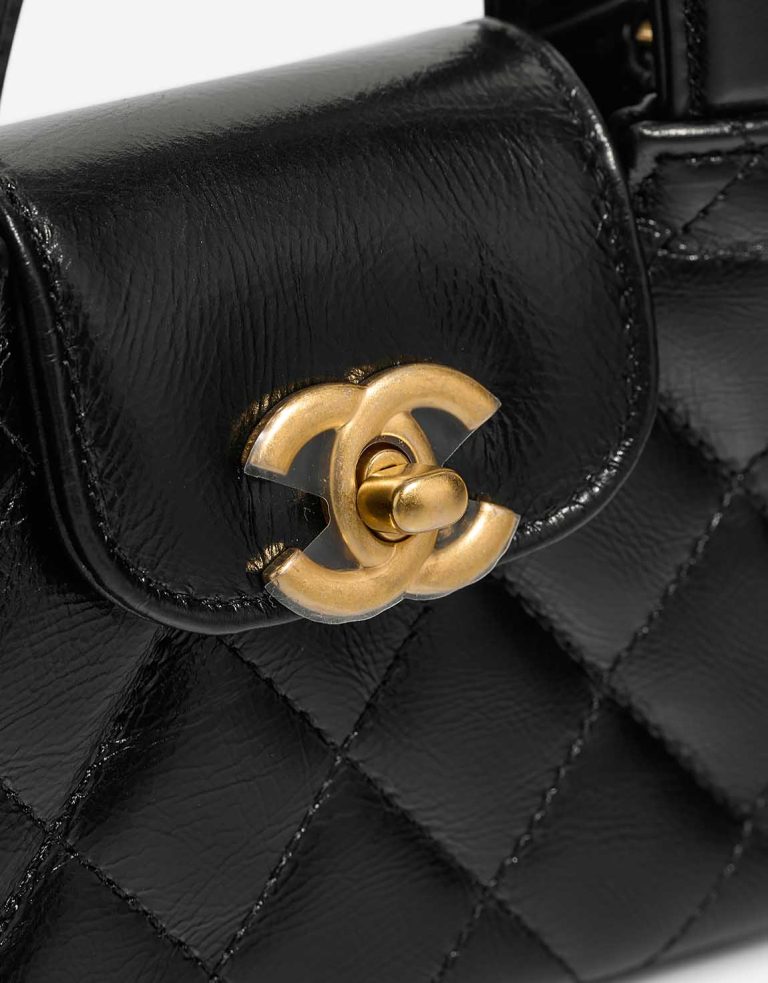 Chanel Kelly Micro Aged Calf Black Closing System | Sell your designer bag