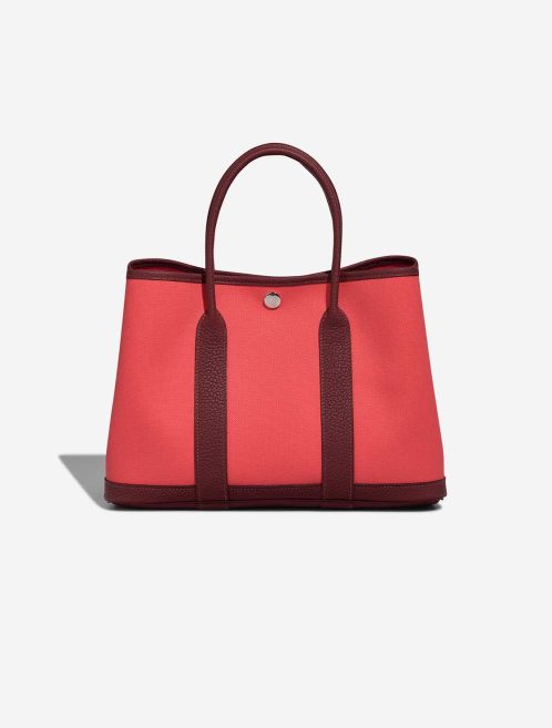 Hermès Garden Party 30 Toile / Taurillon Clémence Rose Texas / Rouge H Front | Sell your designer bag