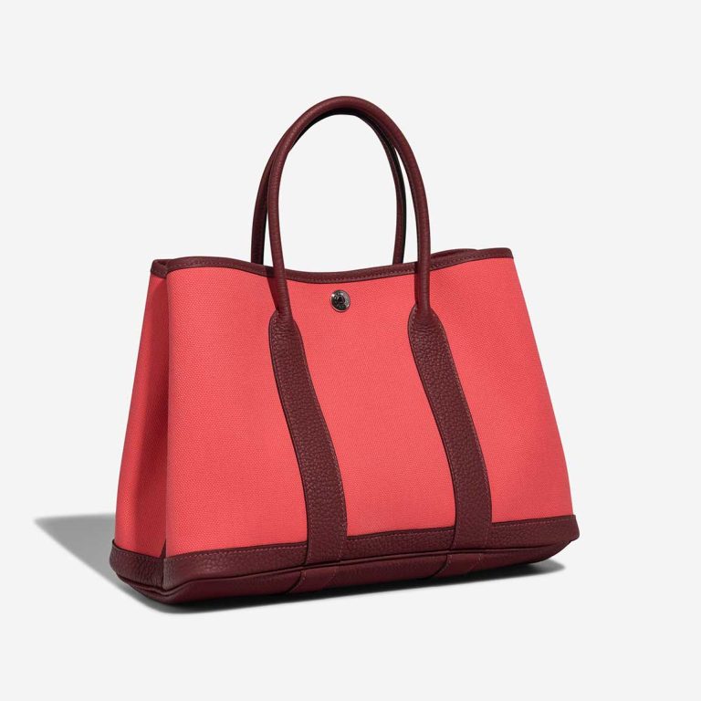 Hermès Garden Party 30 Toile / Taurillon Clémence Rose Texas / Rouge H | Vendre votre sac de créateur