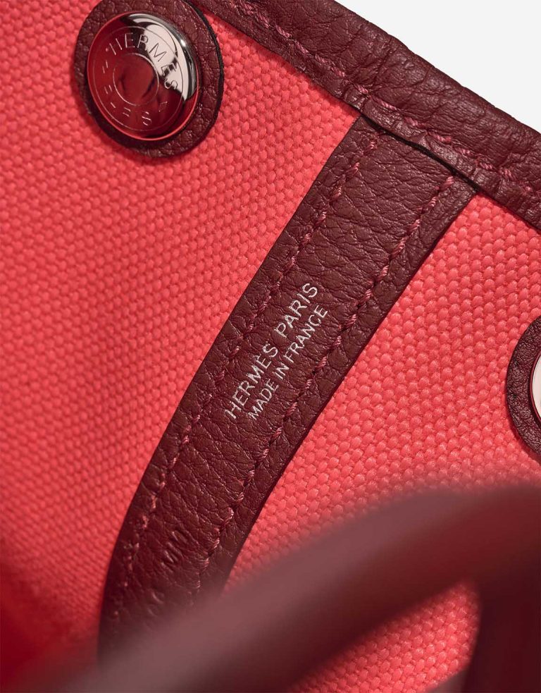 Hermès Garden Party 30 Toile / Taurillon Clémence Rose Texas / Rouge H Logo | Vendre votre sac de créateur