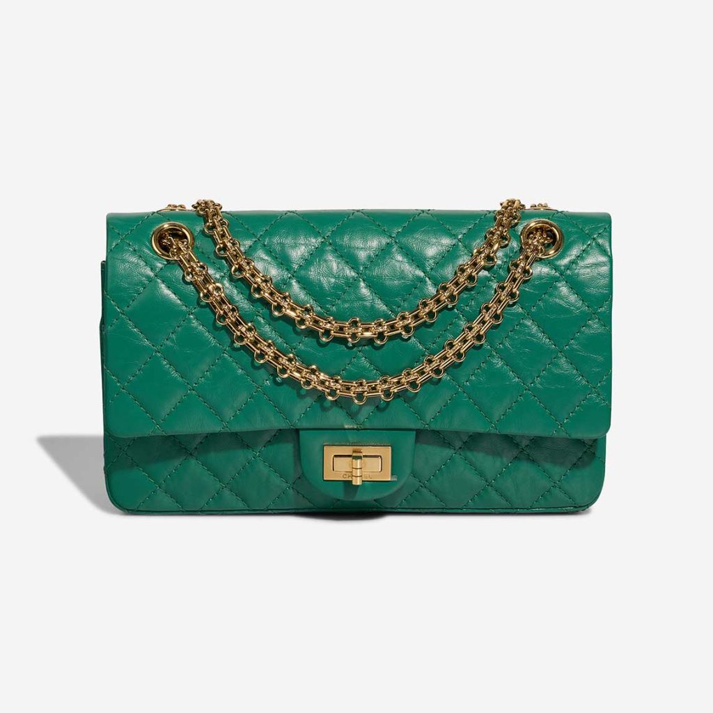 Chanel Green Chanel Forest Green Crocodile Reissue Double Flap 227 Bag
