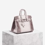 Hermès Birkin Himalaya 25 Niloticus Crocodile White Front | Sell your designer bag