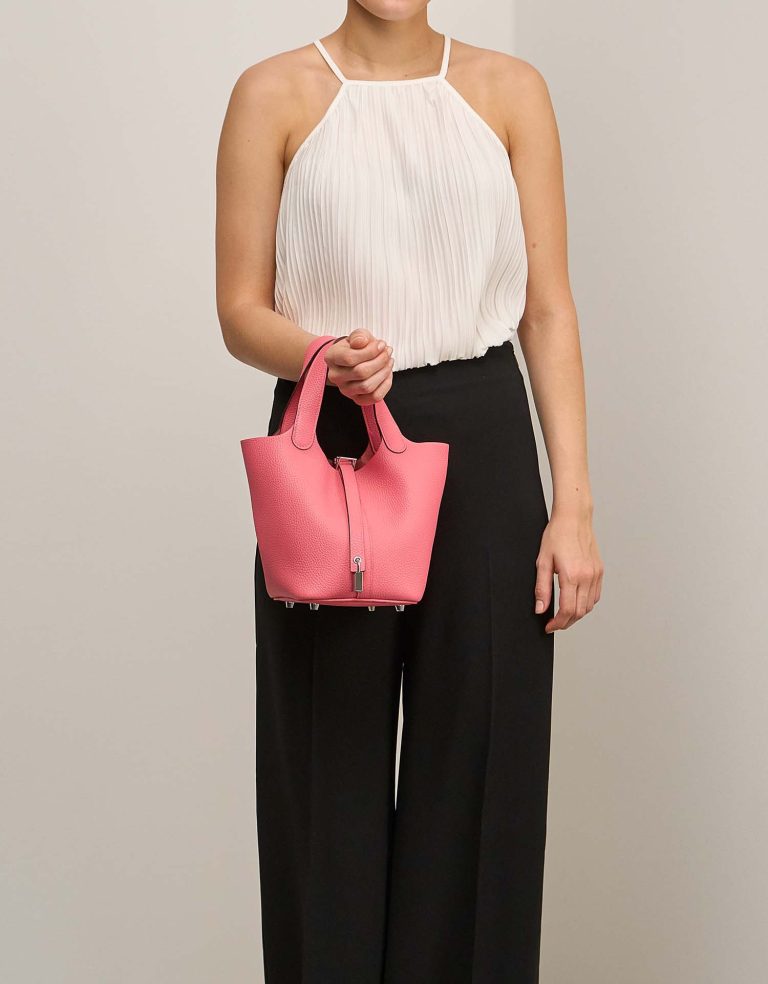 Hermès Picotin 18 Clémence Rose Azalée Front | Sell your designer bag