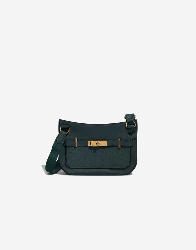 Hermès Jypsière Mini Evercolor Vert Cyprès / Vert Rousseau Front | Sell your designer bag