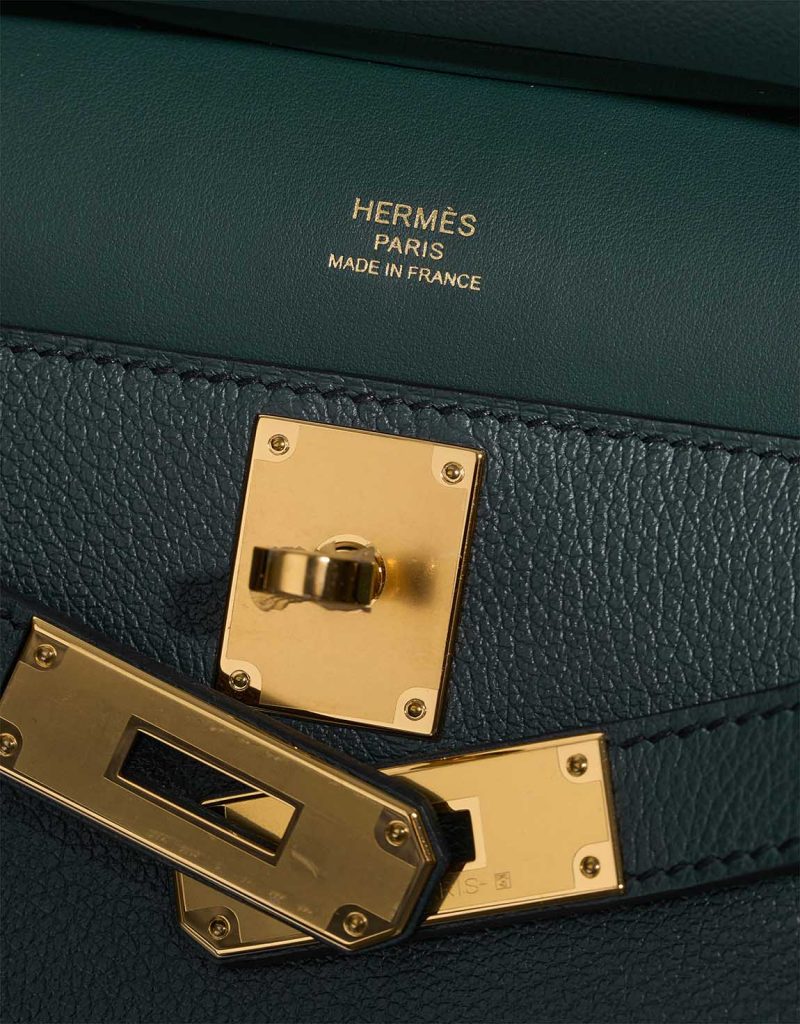 Hermès Jypsière Mini Evercolor Vert Cyprès / Vert Rousseau | SACLÀB
