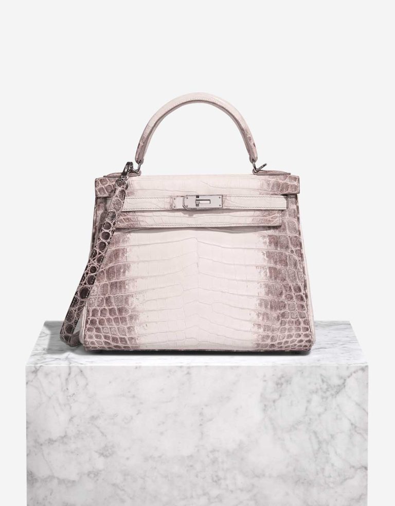 Hermès Kelly Himalaya 28 Niloticus Crocodile White Front | Sell your designer bag