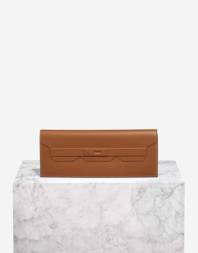 Hermès Birkin Shadow Cut Clutch Swift Gold Front | Sell your designer bag