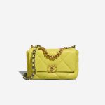 Chanel 19 Flap Bag Lamb Lime Yellow  Front | Sell your designer bag