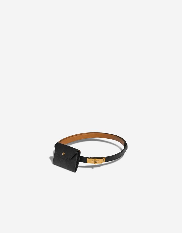 Hermès Kelly Belt Bag Epsom Black Front | Sell your designer bag