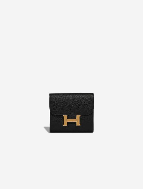 Hermès Constance Compact Passant Epsom Schwarz Front | Verkaufen Sie Ihre Designer-Tasche