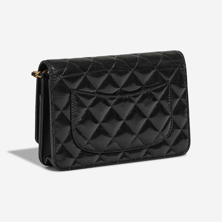 Chanel 2.55 Neuauflage Wallet On Chain Lack Schwarz | Verkaufen Sie Ihre Designertasche