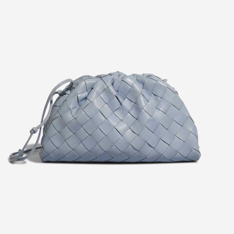 Bottega Veneta Pouch Mini Lamb Light Blue Front | Sell your designer bag