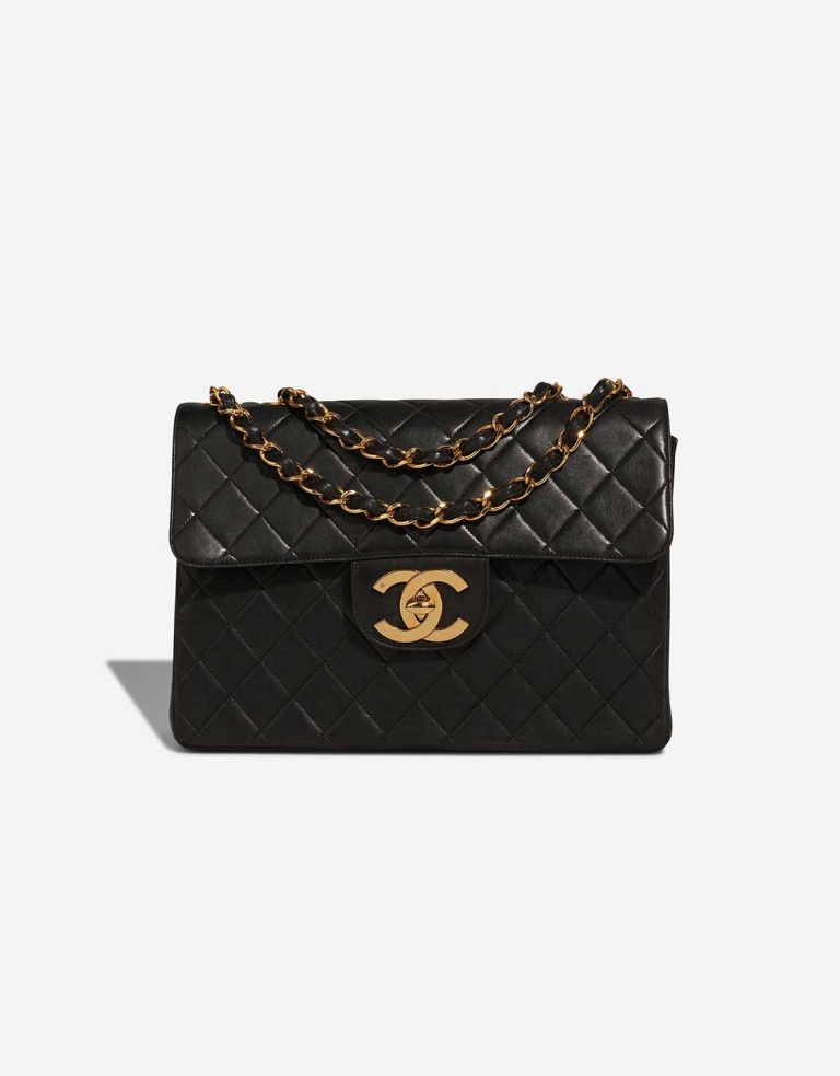 Chanel Timeless Jumbo Lamb Black Front | Sell your designer bag