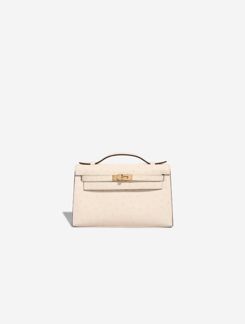 Hermès Kelly Pochette Mini Ostrich Nata Front | Sell your designer bag
