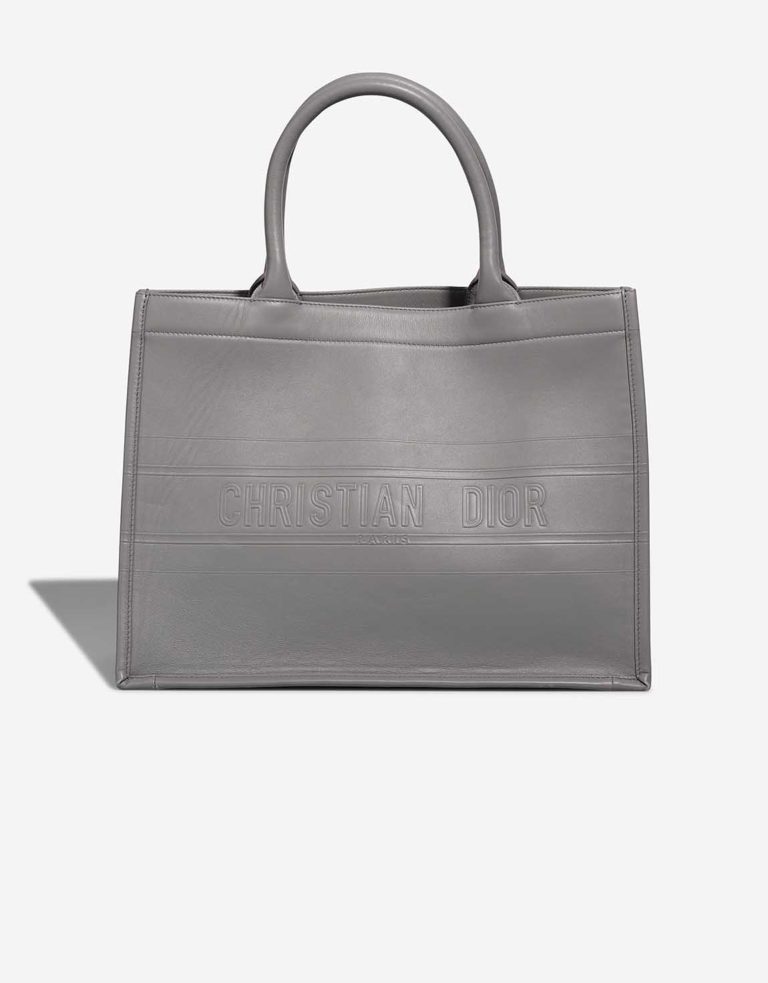 Dior Book Tote Medium Lamb Grey Front | Sell your designer bag