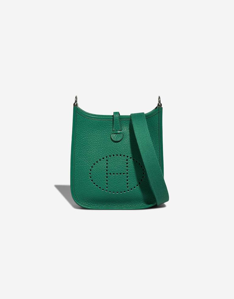 Hermès Evelyne 16 Taurillon Clémence Vert Vertigo Front | Verkaufen Sie Ihre Designertasche
