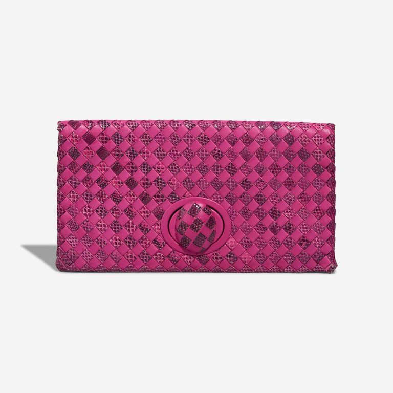 Bottega Veneta Clutch Calf / Python Fuchsia Front | Sell your designer bag