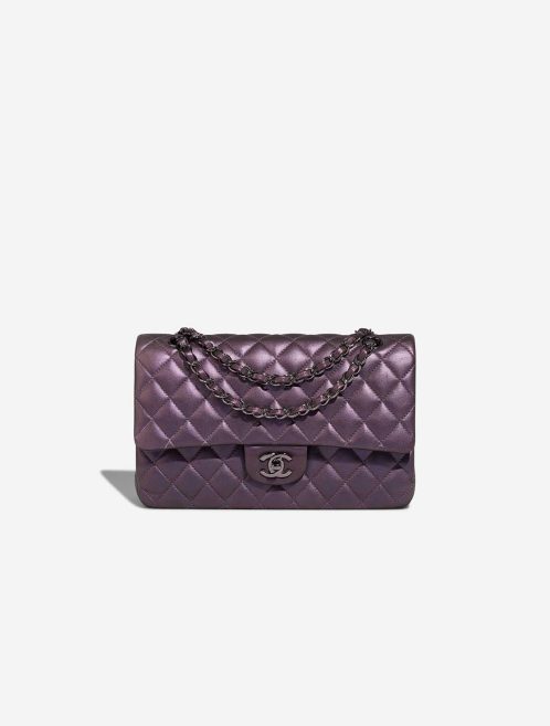 Chanel Timeless Mittel Lammleder Schillerndes Violett vorne | Verkaufen Sie Ihre Designertasche