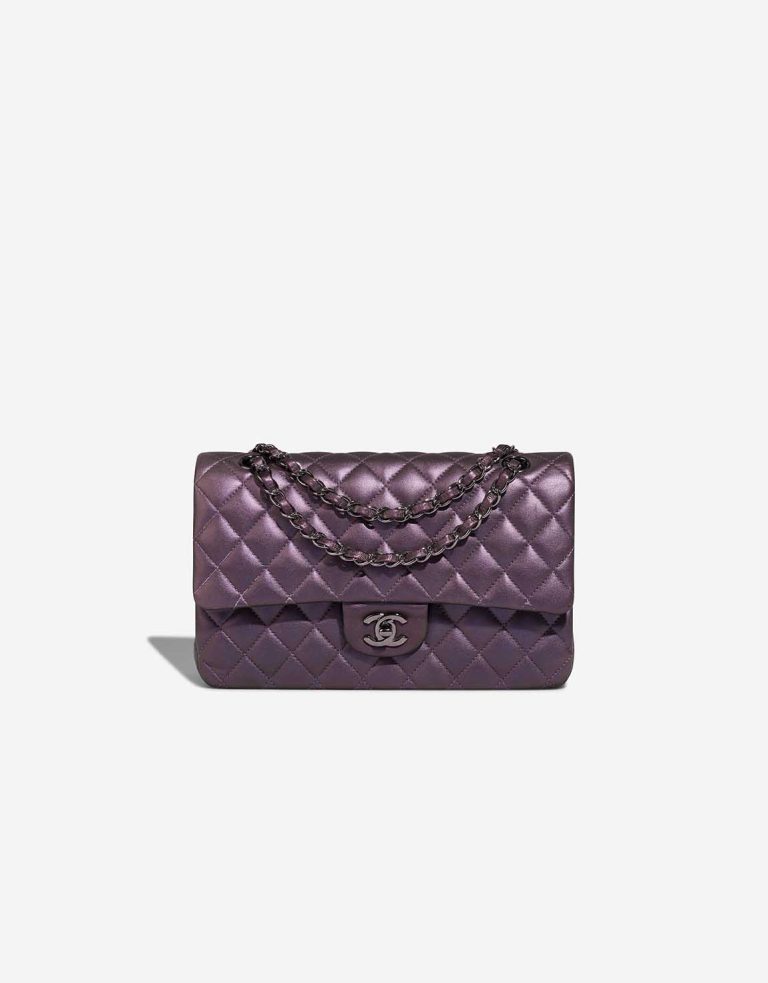 Chanel Timeless Medium Lamb Iridescent Violet Front | Sell your designer bag