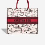 Dior Book Tote Dioramour Graffiti Large White / Red / Black Front | Sell your designer bag