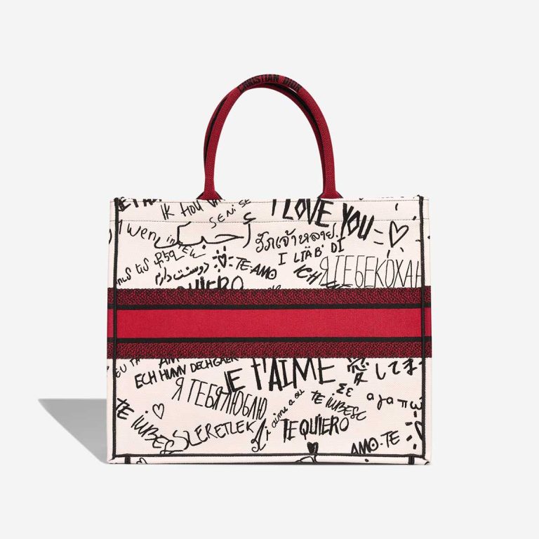 Dior Book Tote Dioramour Graffiti Large White / Red / Black | Sell your designer bag