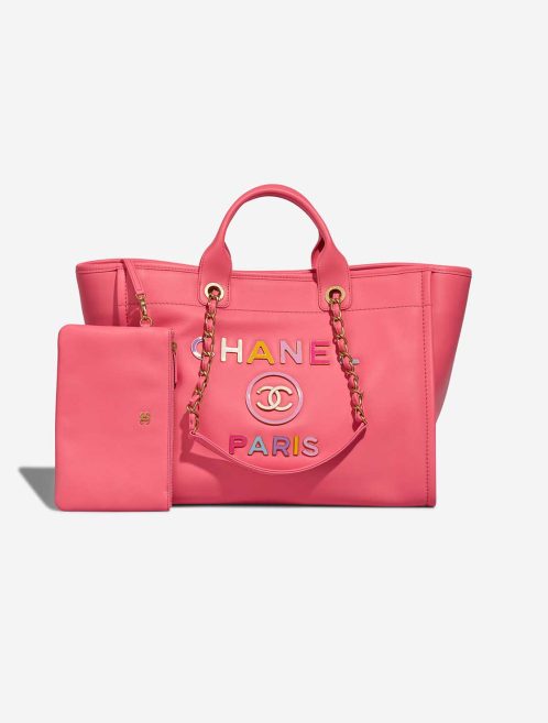 Chanel Deauville Medium Lammleder Pink / Mehrfarbig Front | Verkaufen Sie Ihre Designertasche