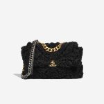 Chanel 19 Flap Bag Large Shearling Black Front | Verkaufen Sie Ihre Designer-Tasche