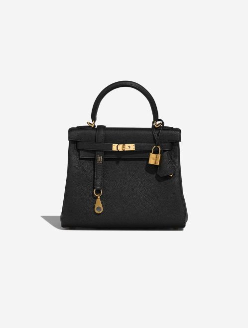 Hermès Kelly 25 Togo Schwarz Front | Verkaufen Sie Ihre Designertasche