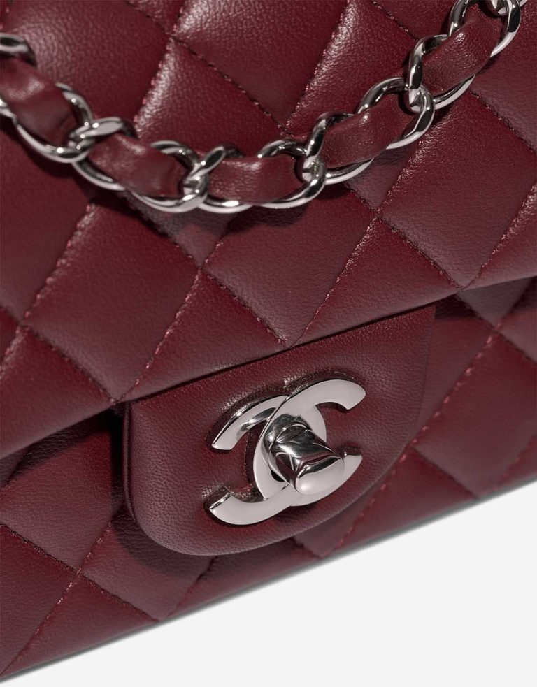 Chanel Timeless Mini Rectangular Lamb Burgundy Closing System | Sell your designer bag