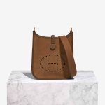 Hermès Evelyne 16 Clémence / Veau Grizzly / Wooly Gold / Alezan / Chamois Front | Sell your designer bag