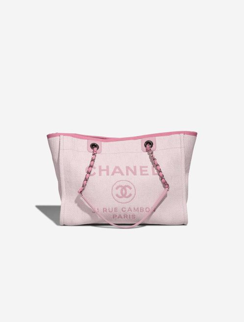 Chanel Deauville Small Rattan / Lammleder Pink / White Front | Verkaufen Sie Ihre Designer-Tasche