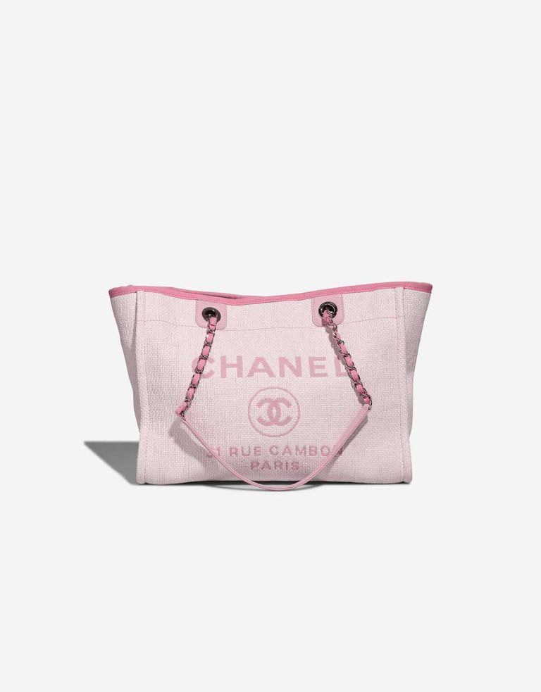 Chanel Deauville Small Rattan / Lamb Pink / White Front | Sell your designer bag