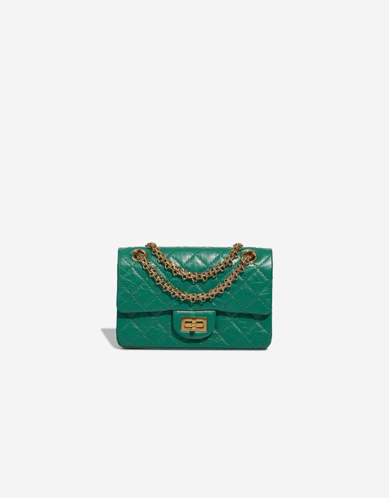 Chanel 2.55 Reissue 224 Aged Kalbsleder Green Front | Verkaufen Sie Ihre Designer-Tasche