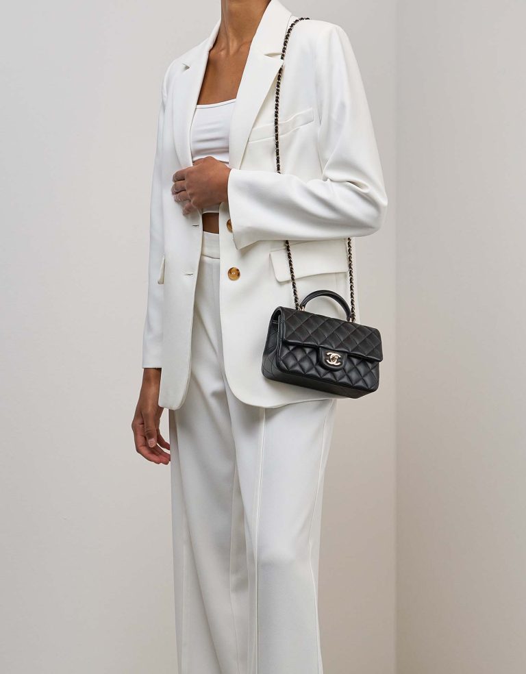 Chanel Timeless Mini Rectangular Lamb Black Front | Sell your designer bag