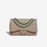 Chanel Timeless Jumbo Tweed Multicolour / Beige / Türkis / Orange / Neon Pink Front | Verkaufen Sie Ihre Designer-Tasche