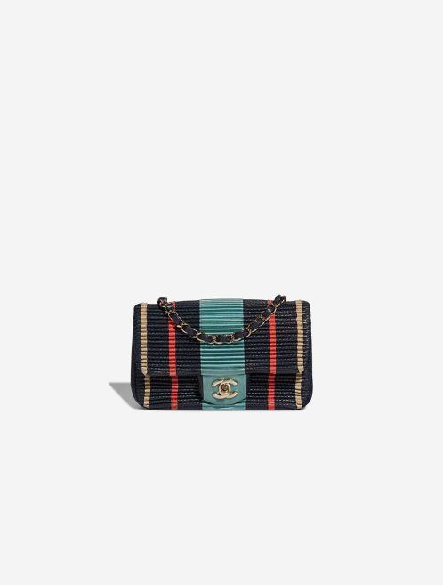 Chanel Timeless Mini Rectangular Lamb / Satin Dark Blue / Multicolour Front | Sell your designer bag