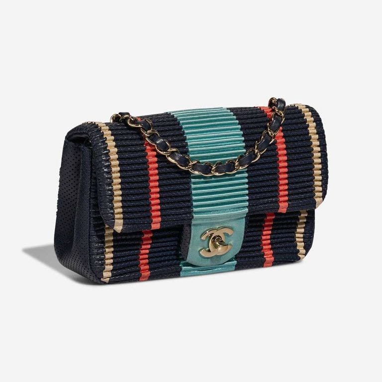 Chanel Timeless Mini Rectangular Lamb / Satin Dark Blue / Multicolour | Sell your designer bag