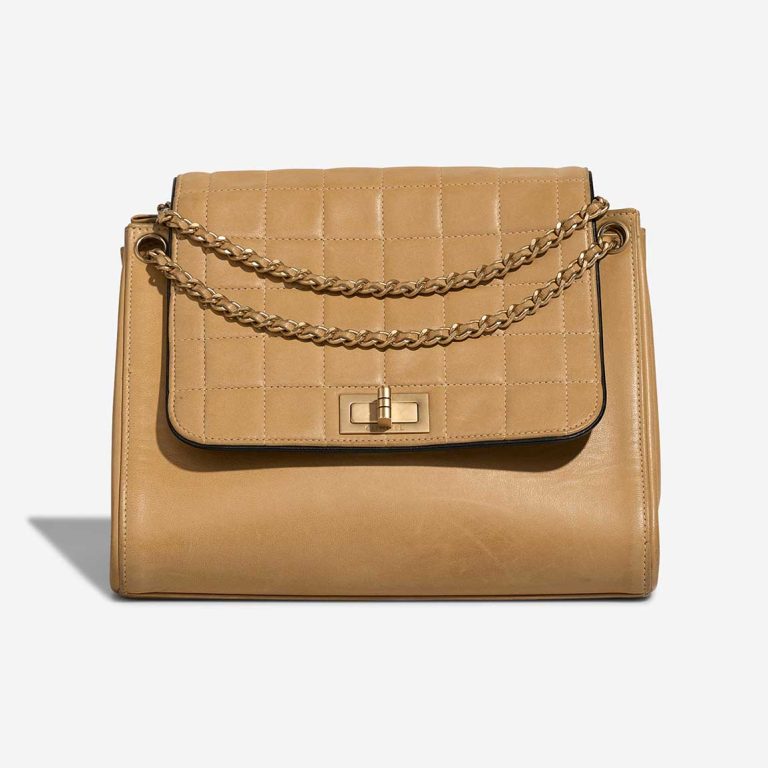 Chanel 2.55 Reissue Chocolate Bar Lamb Beige Front | Sell your designer bag