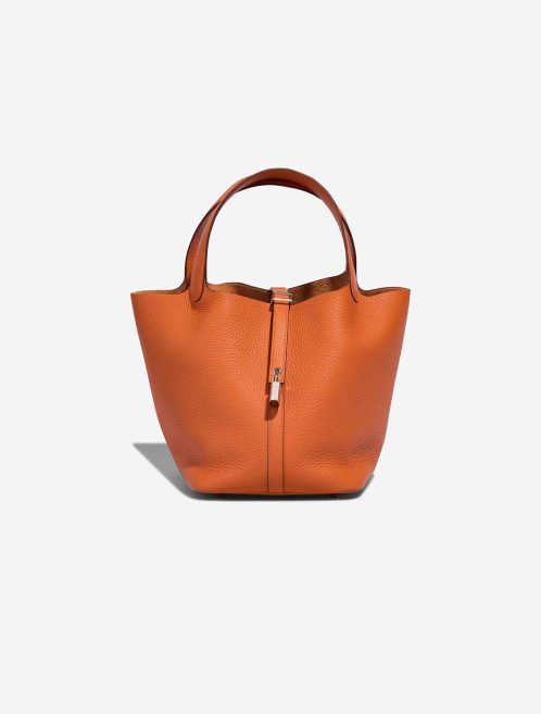 Hermès Picotin 22 Taurillon Clémence Orange Front | Sell your designer bag