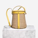 Hermès Toupet Farming Picnic Osier / Swift Jaune de Naples / Beige Front | Sell your designer bag