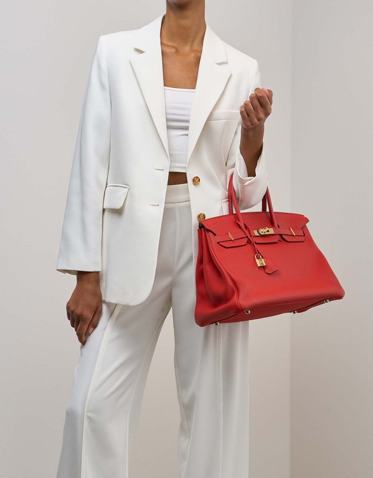 Hermès Birkin 35 Clémence Rouge Tomate Front | Sell your designer bag